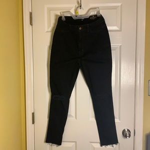 Black denim jeans
